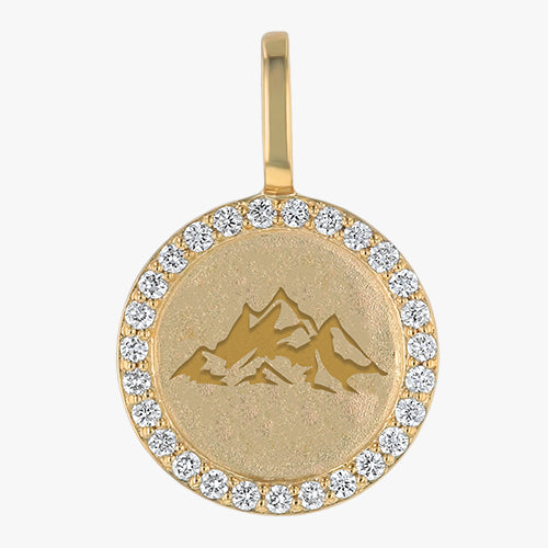 Mountain Diamond Medallion - 18K Gold | VS Clarity Natural Diamonds