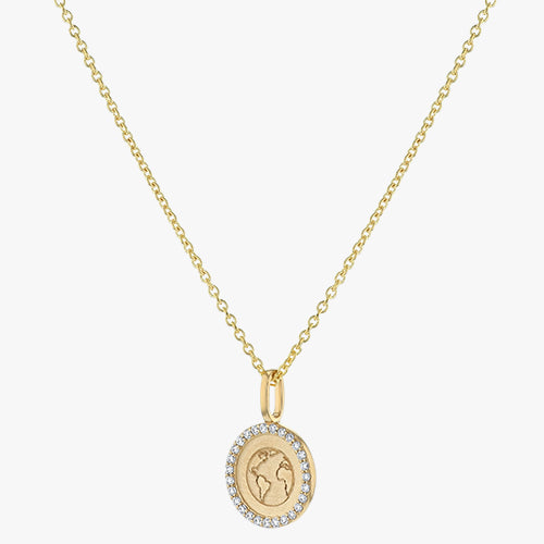 Noémie Earth Diamond Medallion - 14K Gold | VS Clarity Lab Grown Diamonds