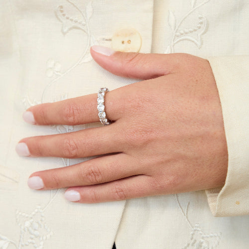 5 Carat Diamond Eternity Band Ring - 18K Gold | VS Clarity