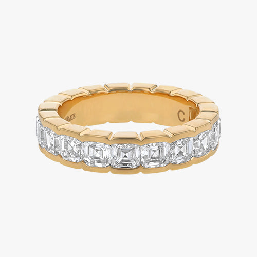 Asscher Cut Diamond Eternity Band Ring  - 14K Gold | VS Clarity Lab Grown Diamonds
