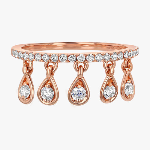 Bohemian Diamond Dancer Ring - 18K Gold | VS Clarity