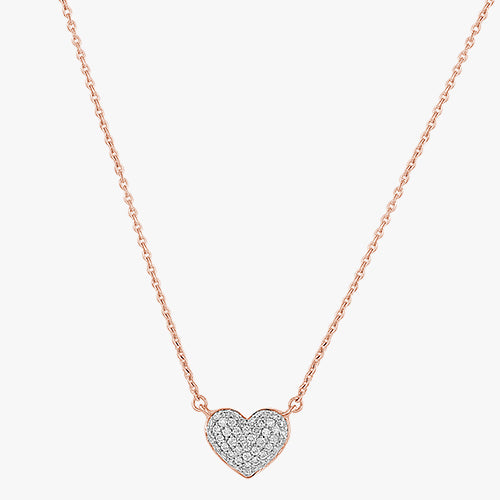 Diamond Heart Necklace - 18K Gold | VS Clarity Natural Diamonds