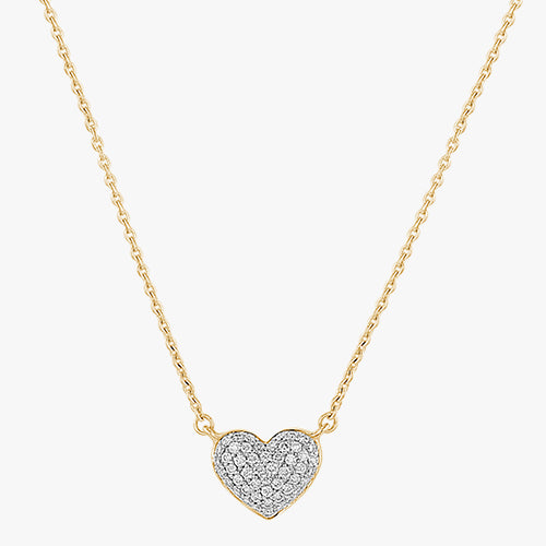 Diamond Heart Necklace - 18K Gold | VS Clarity Natural Diamonds