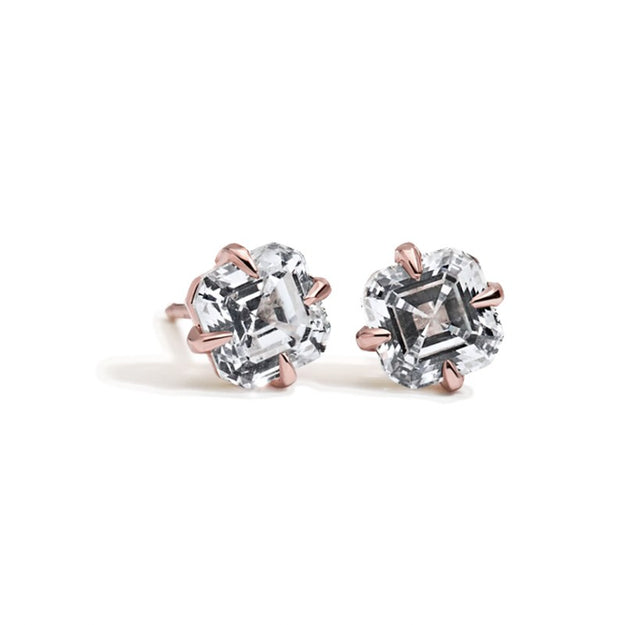 Asscher Diamond Studs – Noémie