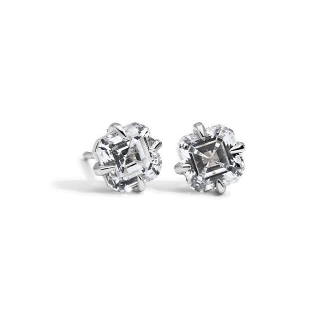 Asscher Diamond Studs – Noémie