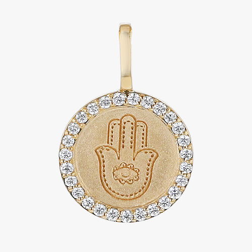 Hamsa Diamond Medallion - 18K Gold | VS Clarity Natural Diamonds