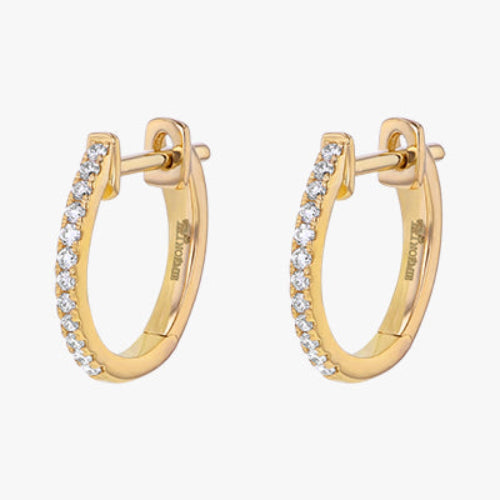 Huggie Earrings - 18K Gold | VS Clarity Natural Diamonds