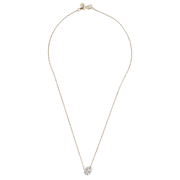 Asscher Cut Diamond Solitaire Pendant Dainty Elegant Necklace