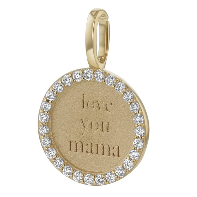 Noémie Love You Mama Diamond Medallion - 14K Gold | VS Clarity Lab Grown Diamonds