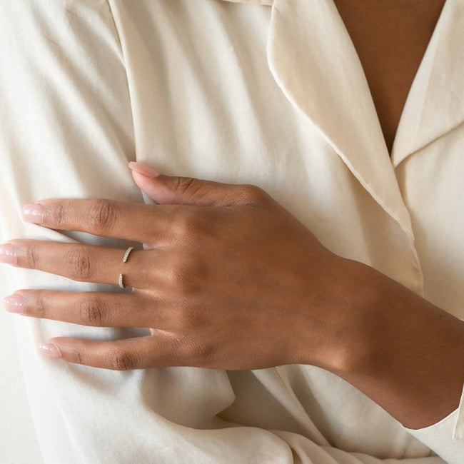 Open Band Ring - 14K Gold | VS Clarity Lab Grown Diamonds