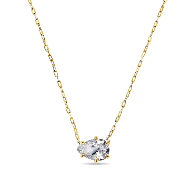 Pear Cut Diamond Solitaire Pendant quality stone 18K gold Rose White Yellow Platinum