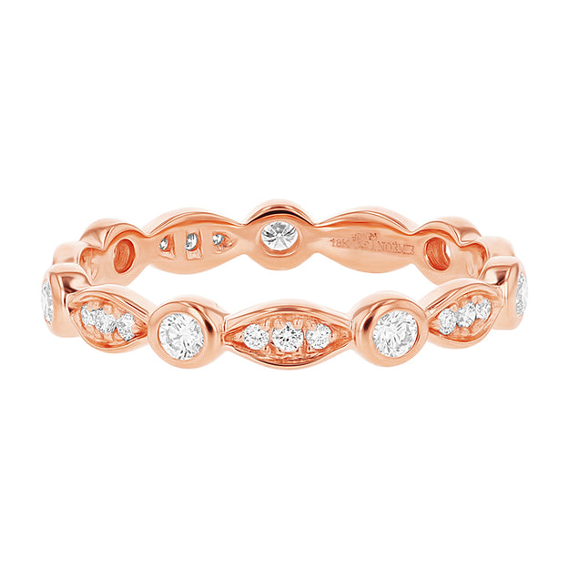 catalog The Eternity Vintage Diamond Band VS quality diamond 14K 18K gold rose white yellow platinum