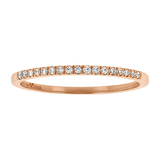 Petite Diamond Band Ring - 18K Gold | VS Clarity Natural Diamonds