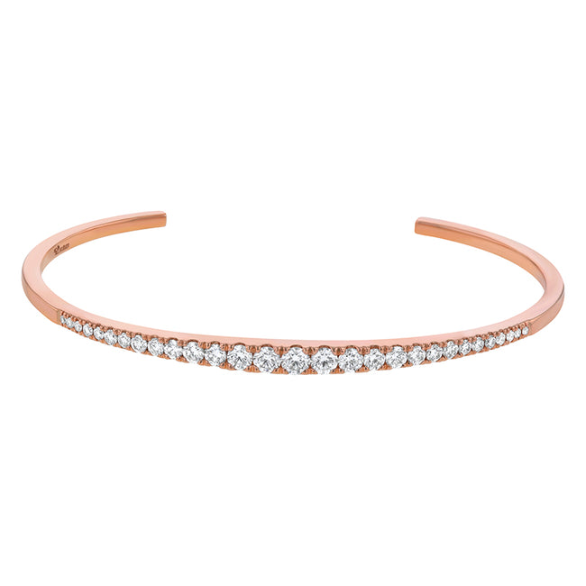 Graduated Diamond Cuff - 18K Gold | VS Clarity Natural Diamonds