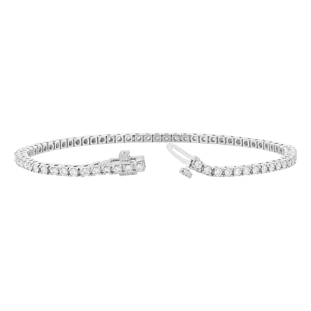 The Diamond Tennis Bracelet VS quality stone 14K 18K gold black rose white yellow