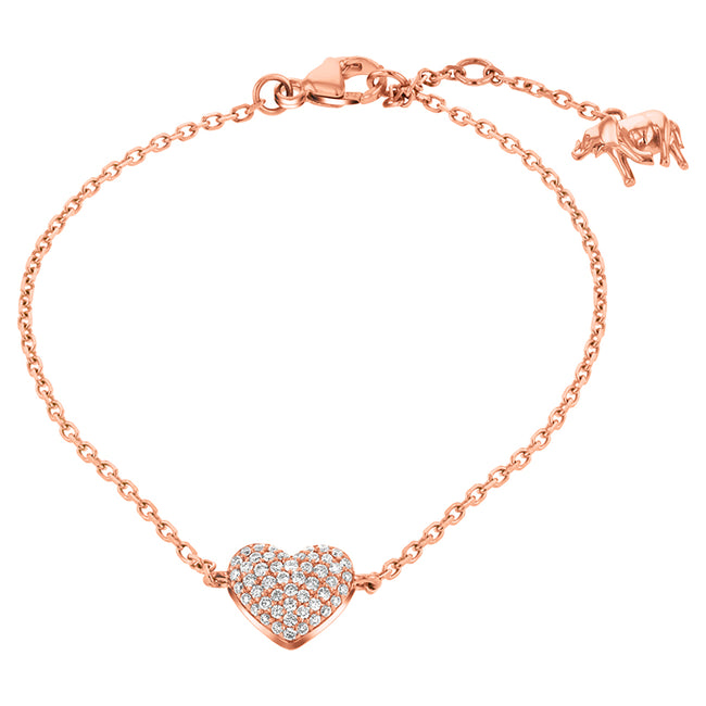 Diamond Heart Bracelet - 18K Gold | VS Clarity Natural Diamonds