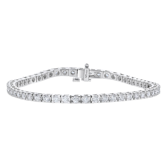 3 Carat Diamond Tennis Bracelet - 18K Gold | VS Clarity Natural Diamonds
