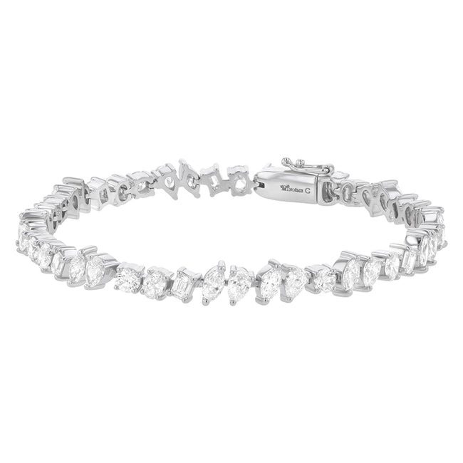 Multi Shape Tennis Bracelet - Sterling Silver | VS Clarity Lab Diamonds