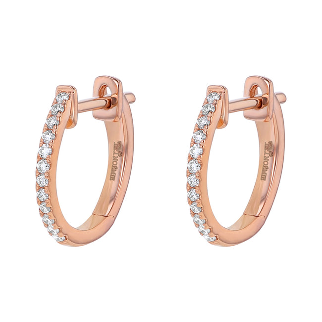 Huggie Earrings - 18K Gold | VS Clarity Natural Diamonds