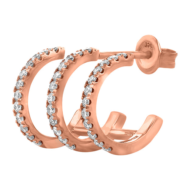 14K 18K gold rose white yellow black single VS quality