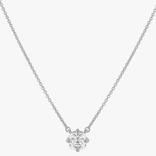 Asscher Cut Diamond Solitaire Pendant – Noémie