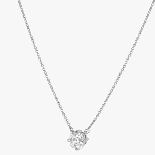 Asscher Cut Diamond Solitaire Pendant – Noémie