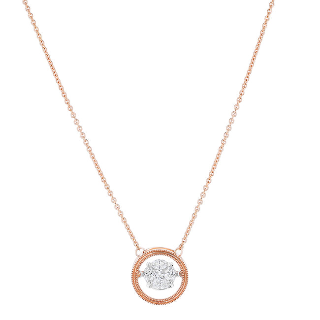 Rumba Dancing Diamond Necklace - 18K Gold | VS Clarity Natural Diamonds