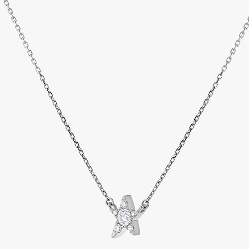 Single Star Diamond Necklace - 18K Gold | VS Clarity Natural Diamonds