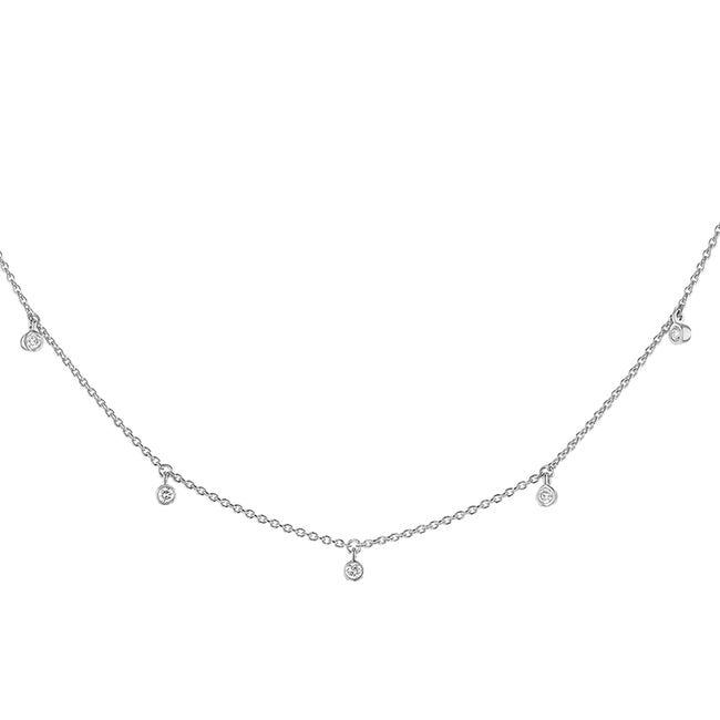 5 Diamond Necklace - 18K Gold | VS Clarity Natural Diamonds
