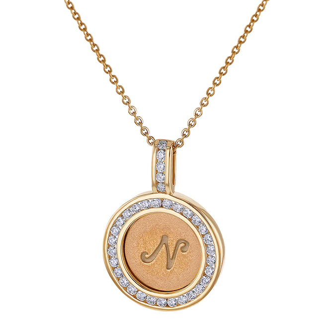Personalized Diamond Letter/Symbol Pendant Necklace - 18K Gold | VS Clarity
