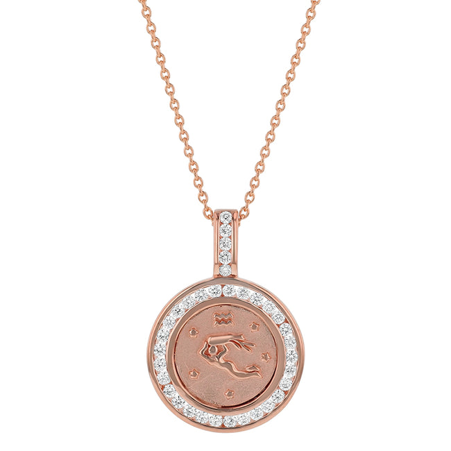Zodiac Diamond Pendant Necklaces - 18K Gold | VS Clarity Natural Diamonds