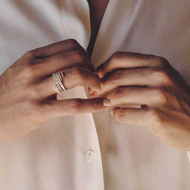 Graduated Diamond Spiral Ring - 18K Gold | VS Clarity Natural Diamonds