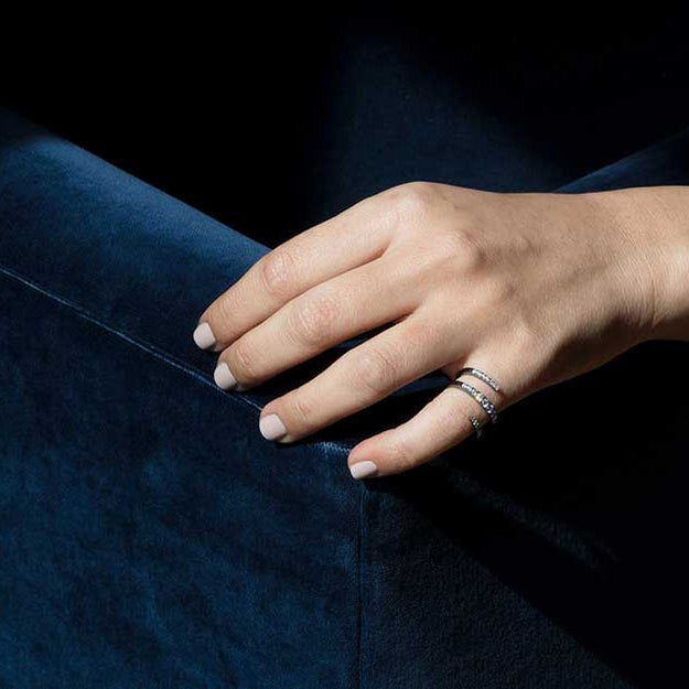 Graduated Diamond Spiral Ring - 14K Gold | VS Clarity Lab Grown Diamonds