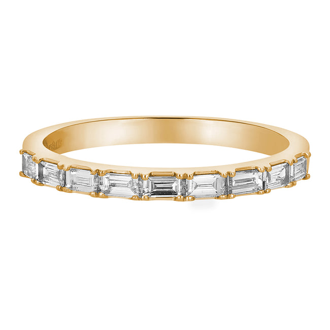 Baguette Diamond Band Ring - 18K Gold | VS Clarity Natural Diamonds