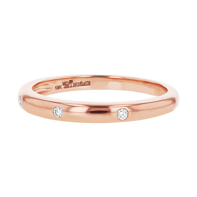 3 Diamonds Stacking Ring - 18K Gold | VS Clarity Natural Diamonds