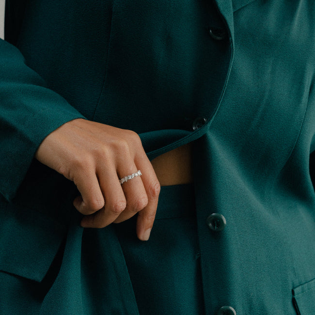 Multi Shape Diamond Eternity Ring -18K Gold | VS Clarity Natural Diamonds