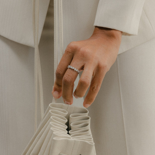 VS quality diamonds Sterling Silver