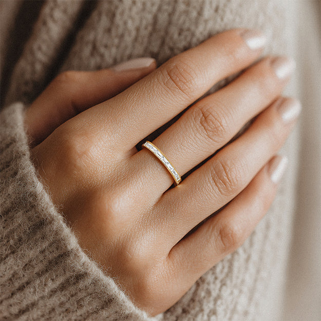 Eternity Baguette in Channel Setting - 14K Gold | VS Clarity Lab Grown Diamonds