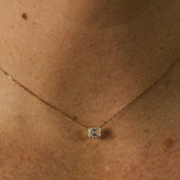 Radiant Cut Diamond Solitaire Pendant quality stone 18K gold Rose White Yellow Platinum