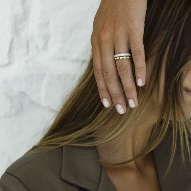 Eternity Vintage Inspired Diamond Band - 18K Gold | VS Clarity Natural Diamonds