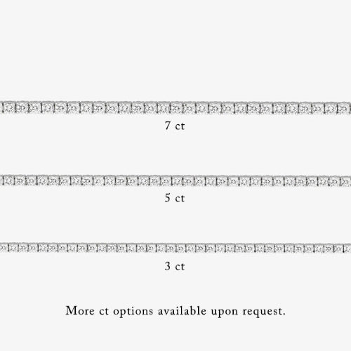 The 5 Carat Diamond Tennis Bracelet VS quality stone 18K gold rose white yellow