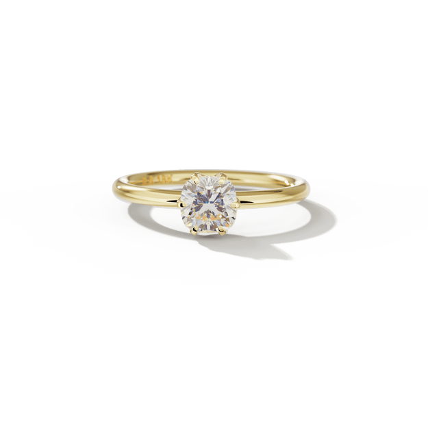 Chispa Sparkle Diamond Engagement Ring Wedding Band Dainty Elegant Sparkle Yellow Gold