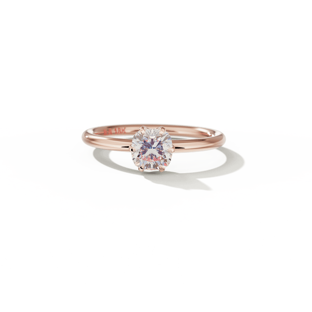 Chispa Sparkle Diamond Engagement Ring Wedding Band Dainty Elegant Sparkle Rose Gold