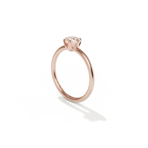 Chispa Sparkle Diamond Engagement Ring Wedding Band Dainty Elegant Sparkle Rose Gold