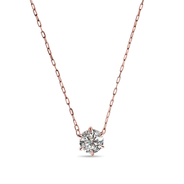 Round Diamond Solitaire Pendant – Noémie