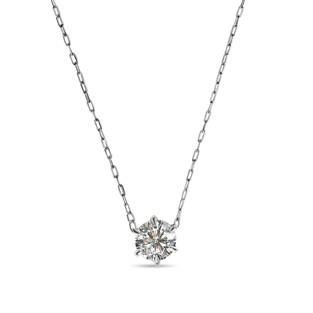 Round Diamond Solitaire Pendant – Noémie