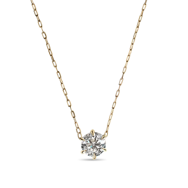 Round Diamond Solitaire Pendant – Noémie