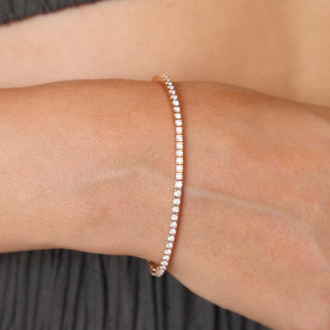Diamond Tennis Bracelet - 18K Gold | VS Clarity Natural Diamonds