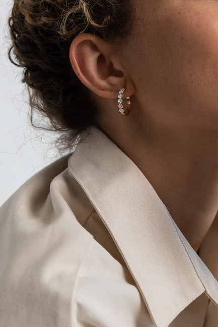 Multiple Hoops with 1.5 Carats - 14K Gold | VS Clarity Lab Grown Diamonds