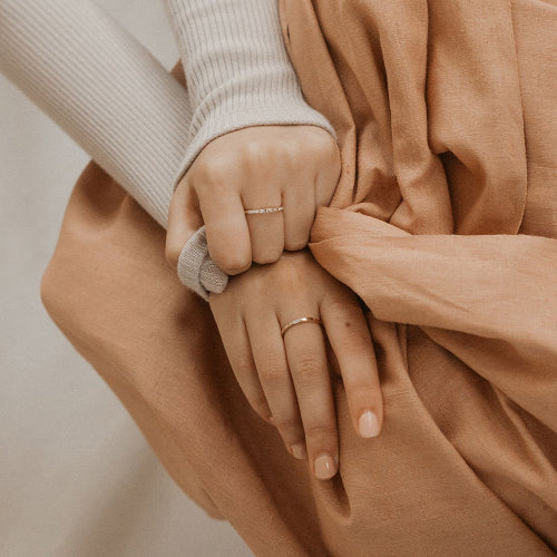 The Baguette and Round Diamond Band VS quality stone 14K 18K gold rose white yellow